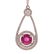 A Pair of Pink Sapphire & Diamond Drop Earrings - 2
