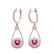 A Pair of Pink Sapphire & Diamond Drop Earrings - 4