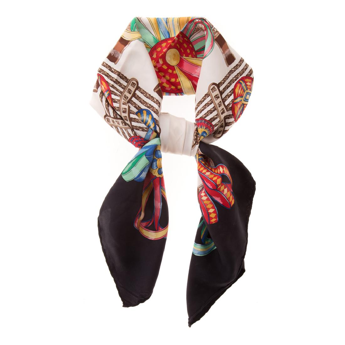 A Hermès “Les Rubans Du Cheval” Scarf 90 (1 of 5)