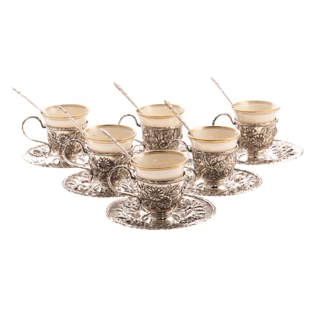 Kirk repousse sterling demitasse set (1 of 6)