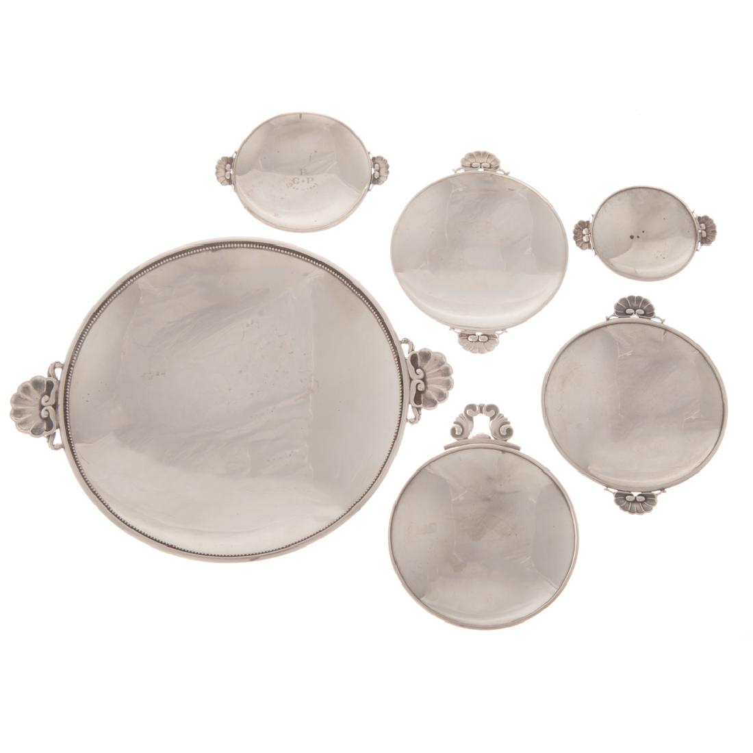 6 assorted Georg Jensen sterling silver dishes (1 of 5)