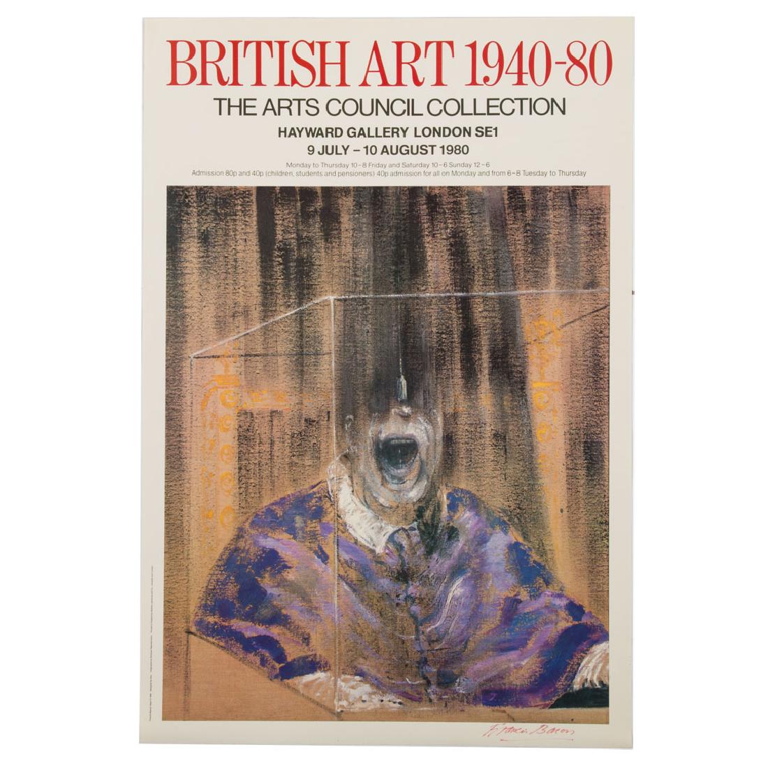 Francis Bacon. "British Art 1940-80,"signed poster (1 of 4)