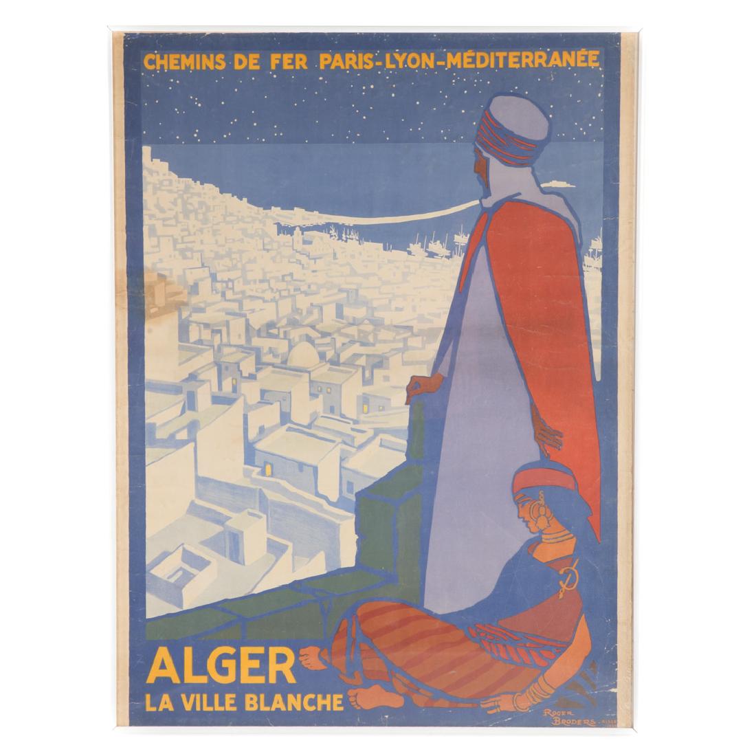 Roger Broders. "Alger...," vintage litho poster (1 of 4)