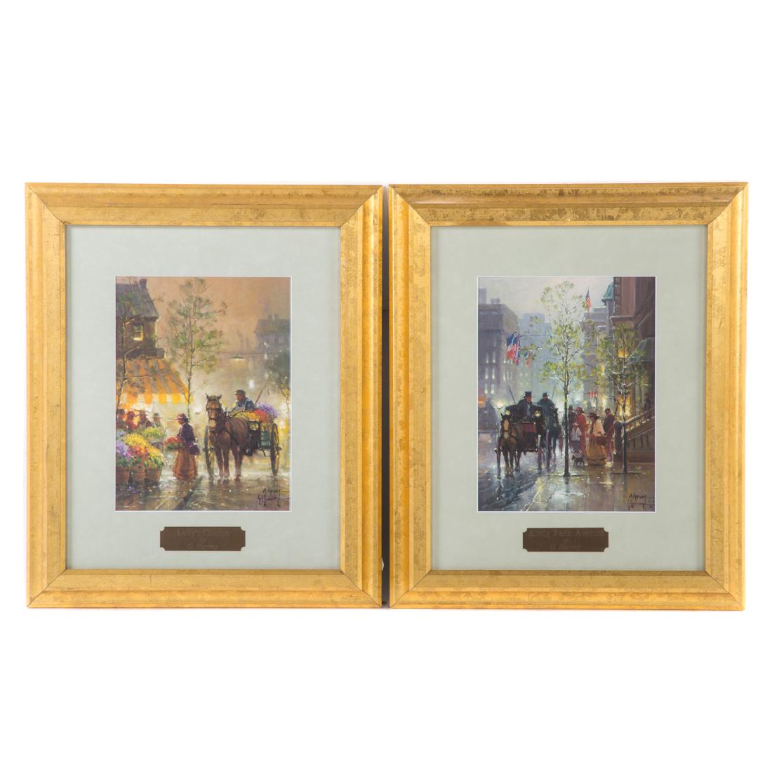 G. Harvey. Pair of Impressionistic Street Scenes (1 of 7)