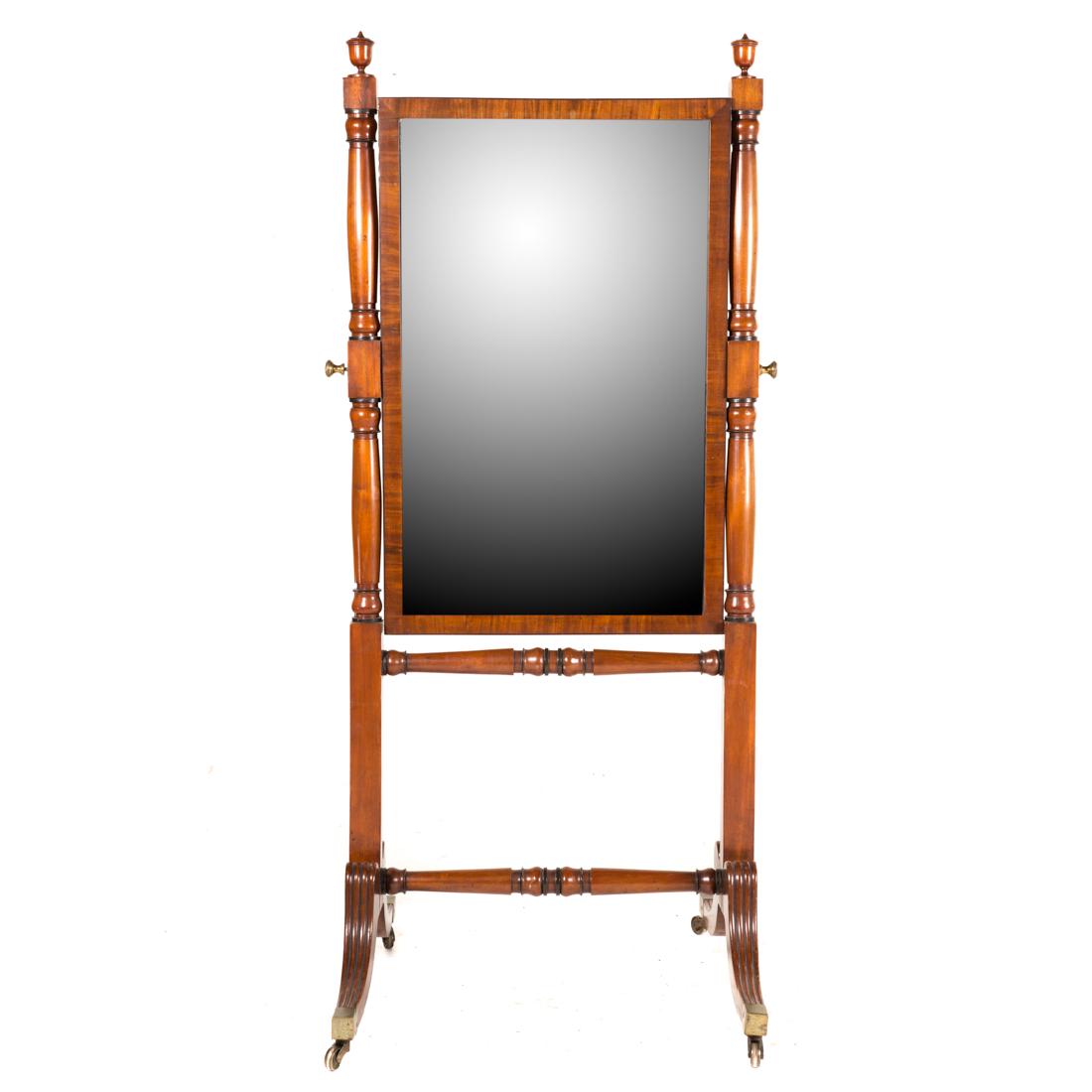 Regency style mahogany cheval mirror (1 of 5)