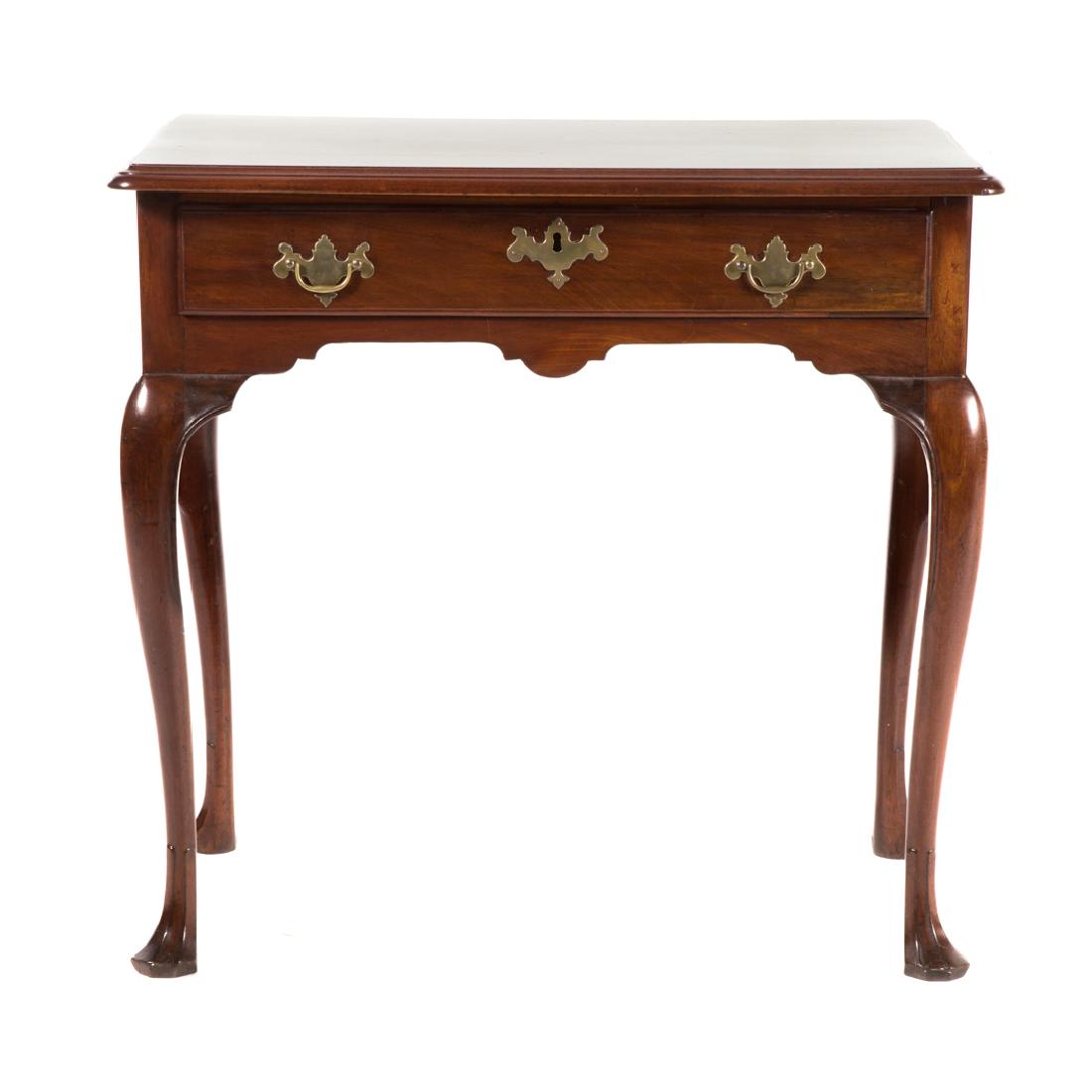 Queen Anne style mahogany side table (1 of 4)