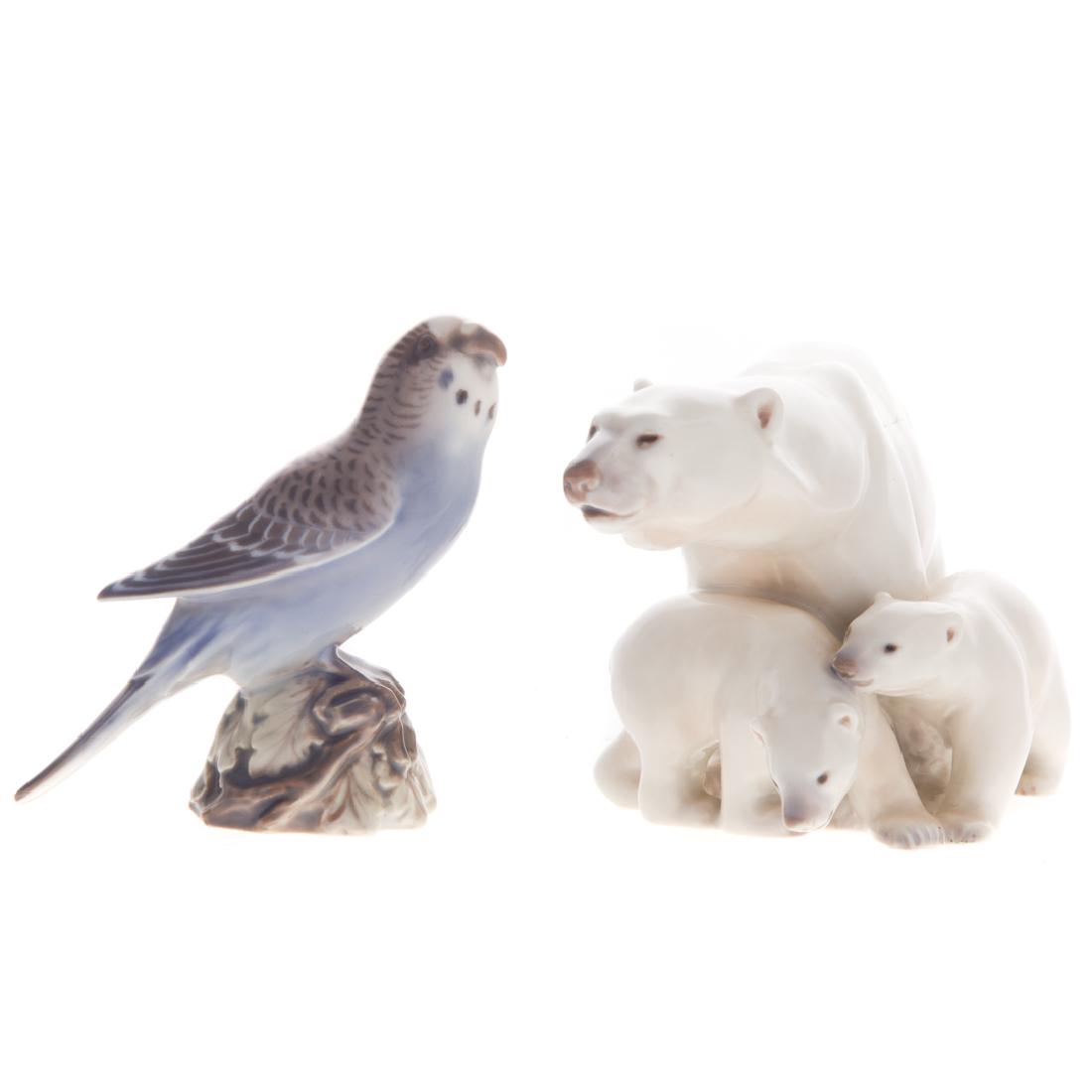 Dahl-Jensen porcelain polar bear family/parakeet (1 of 8)