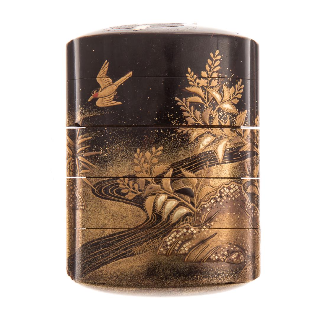 Japanese lacquer and gilt inro (1 of 4)