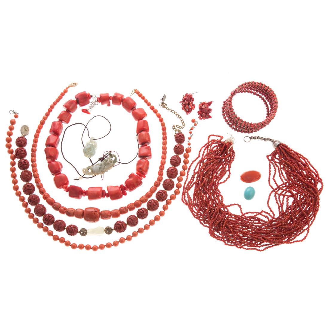 A Collection of Lady's Coral Jewelry (1 of 5)