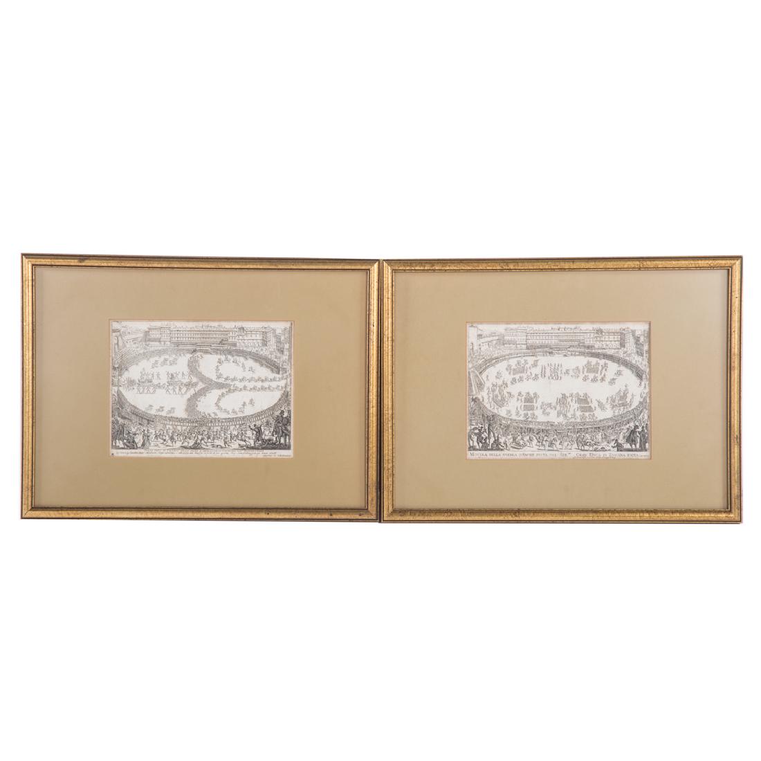 Jacques Callot. Two framed etchings of Florence (1 of 5)