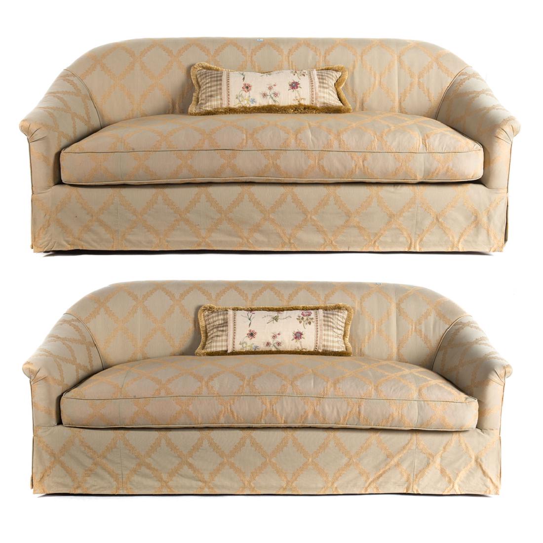Pair R. Jones Contemporary upholstered sofas (1 of 7)