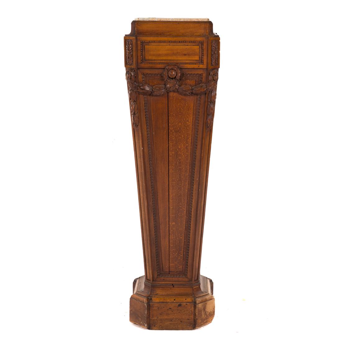 Louis XVI style carved beech pedestal (1 of 6)