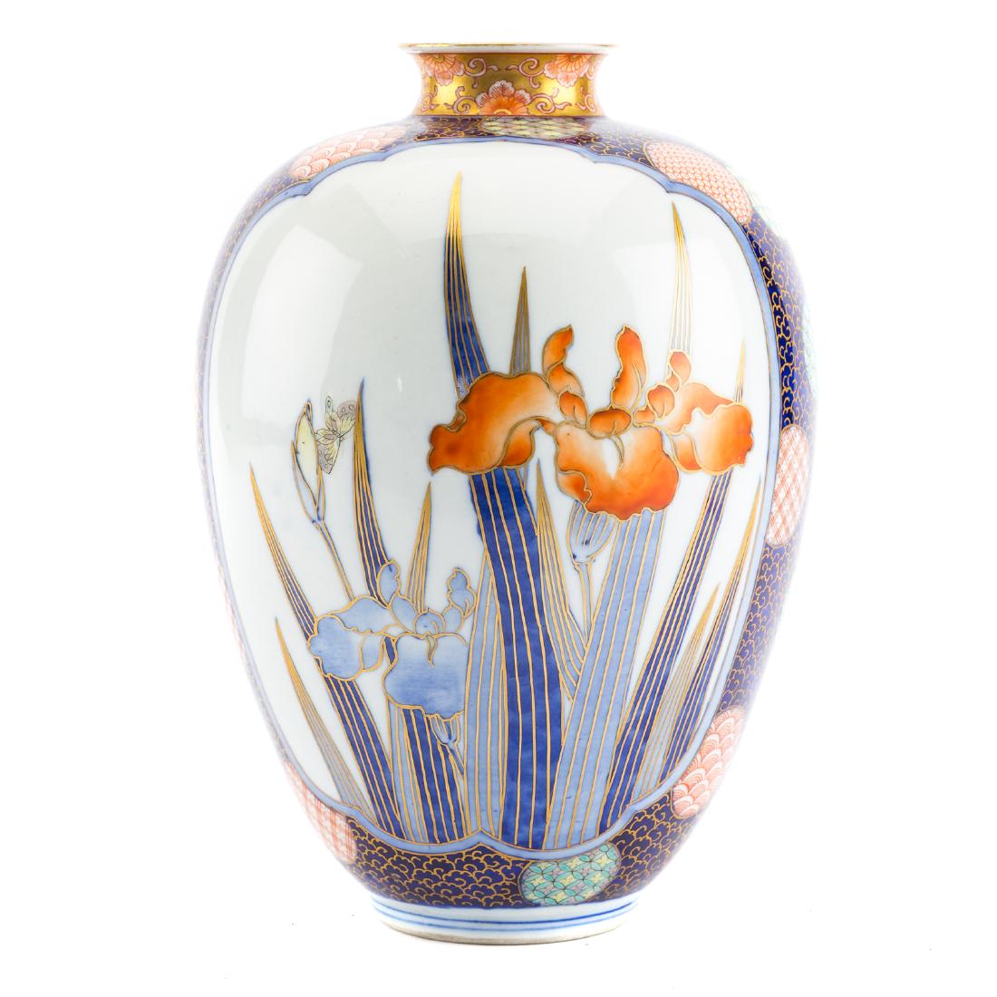 Japanese Fukagawa Imari porcelain vase (1 of 6)