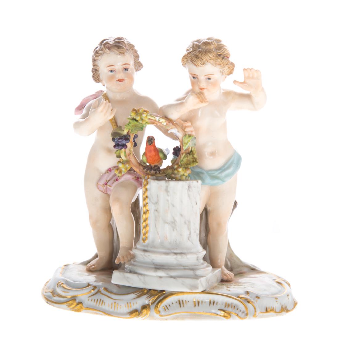 Meissen porcelain allegorical group (1 of 3)