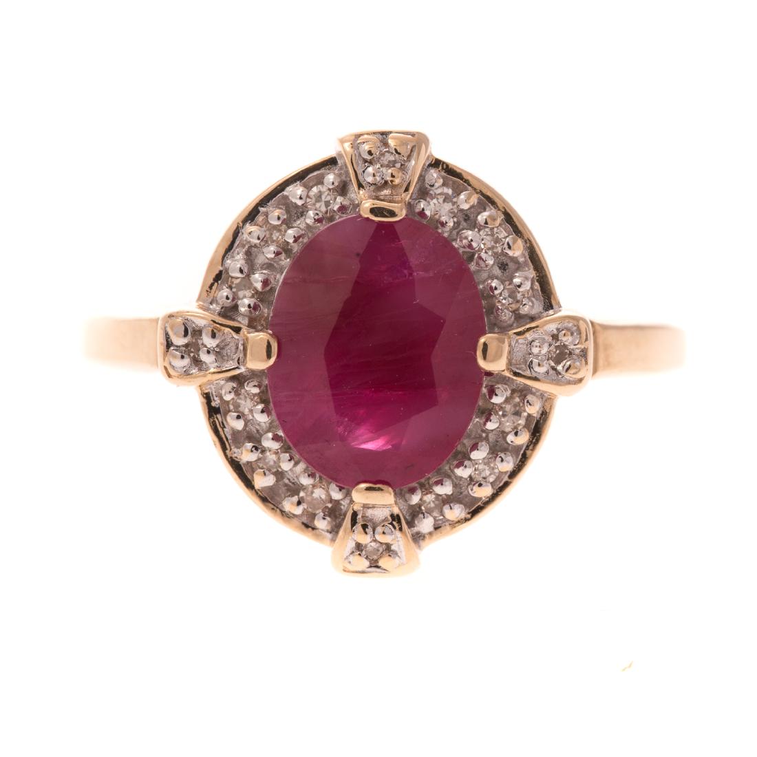 A Lady's Ruby & Diamond Ring (1 of 4)