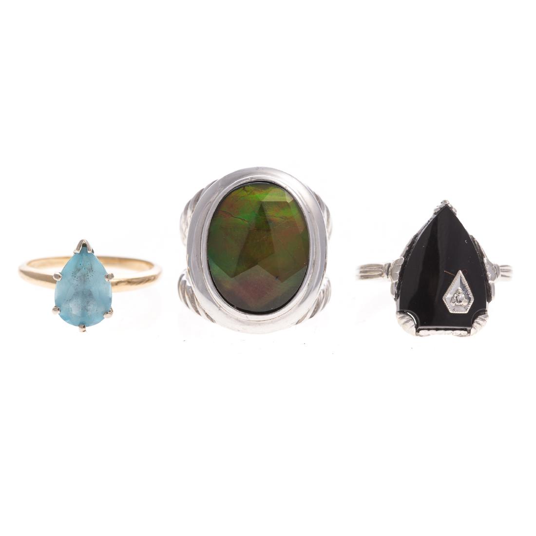 A Trio of Lady's Gemstone Rings (1 of 7)