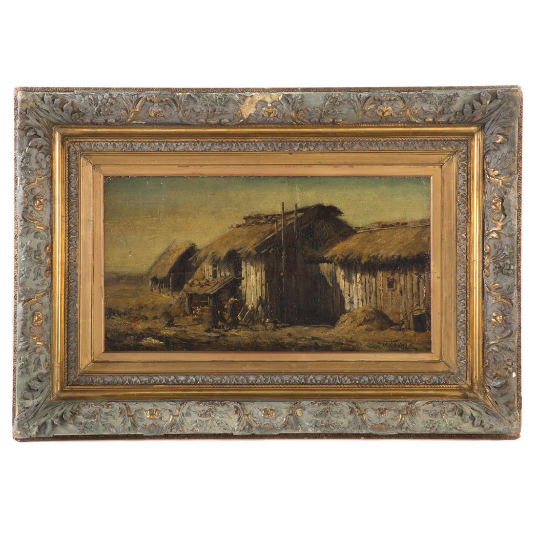 Julian Walbridge Rix. Old Barns, oil on canvas (1 of 4)