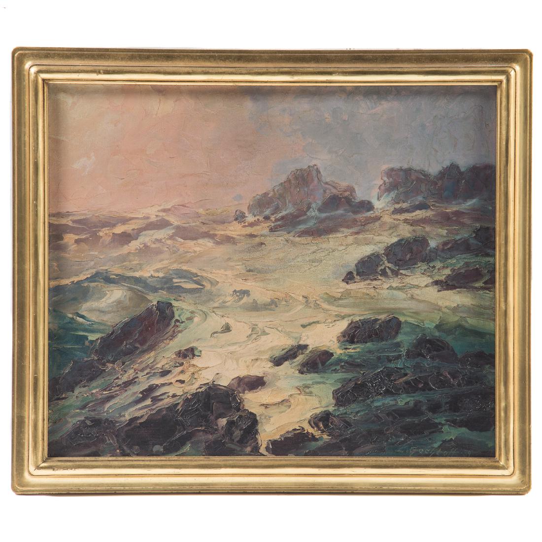 Leonid Gechtoff. "Clearing Up," oil on canvas (1 of 4)