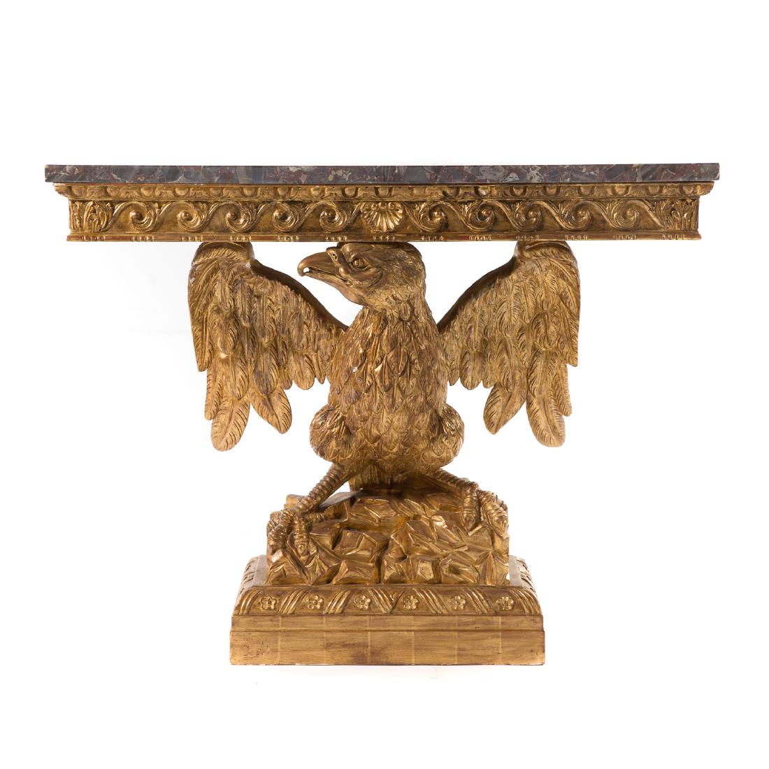 George II style carved gilt wood eagle console (1 of 4)