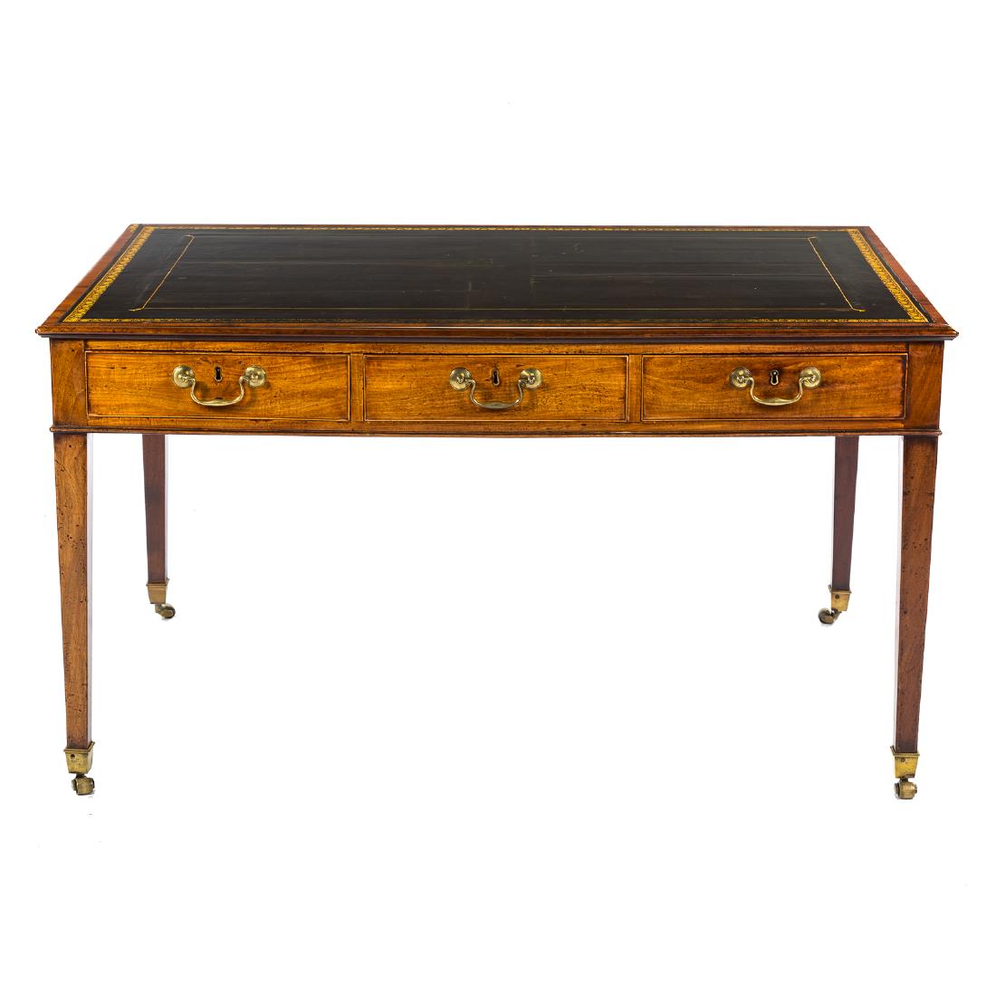 George III style mahogany writing desk (1 of 5)