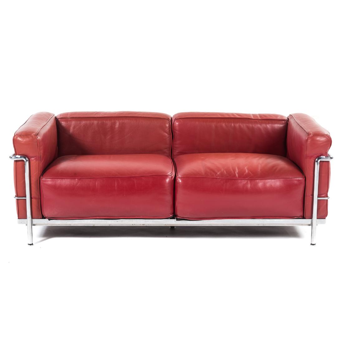 Le Corbusier LC2 leather & chrome sofa (1 of 3)