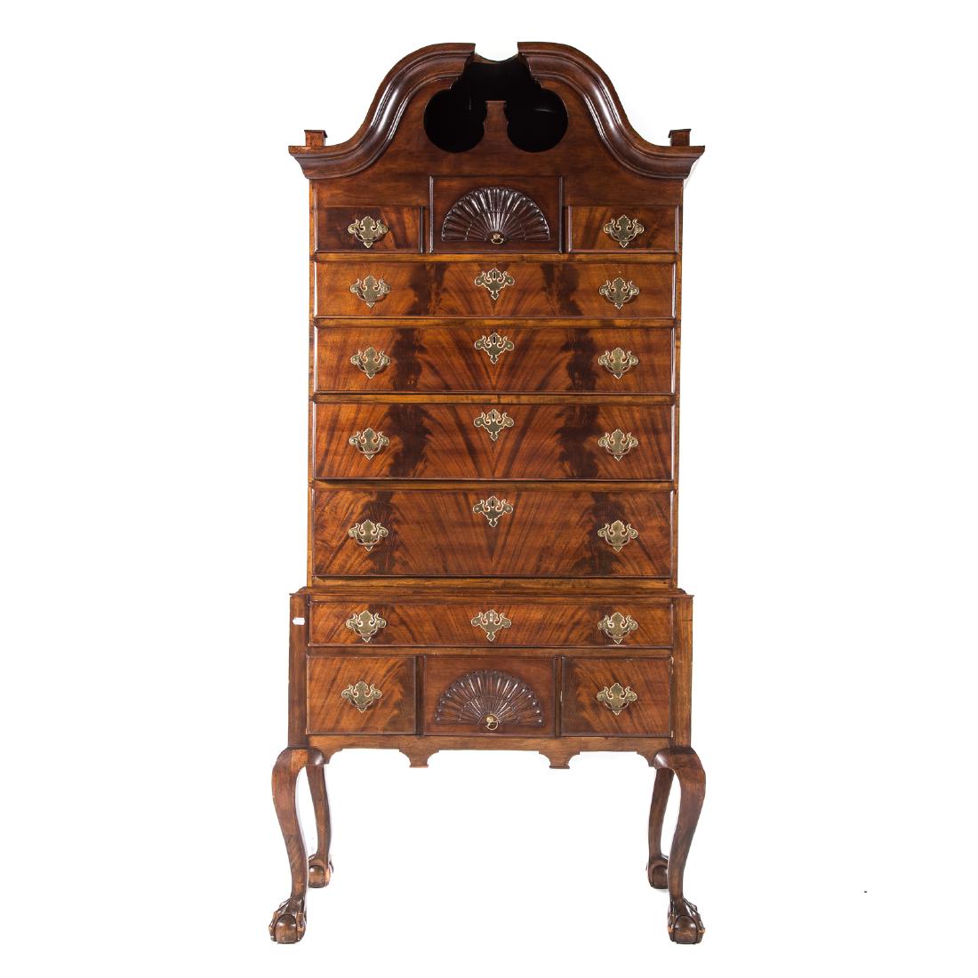 George III walnut highboy (1 of 4)