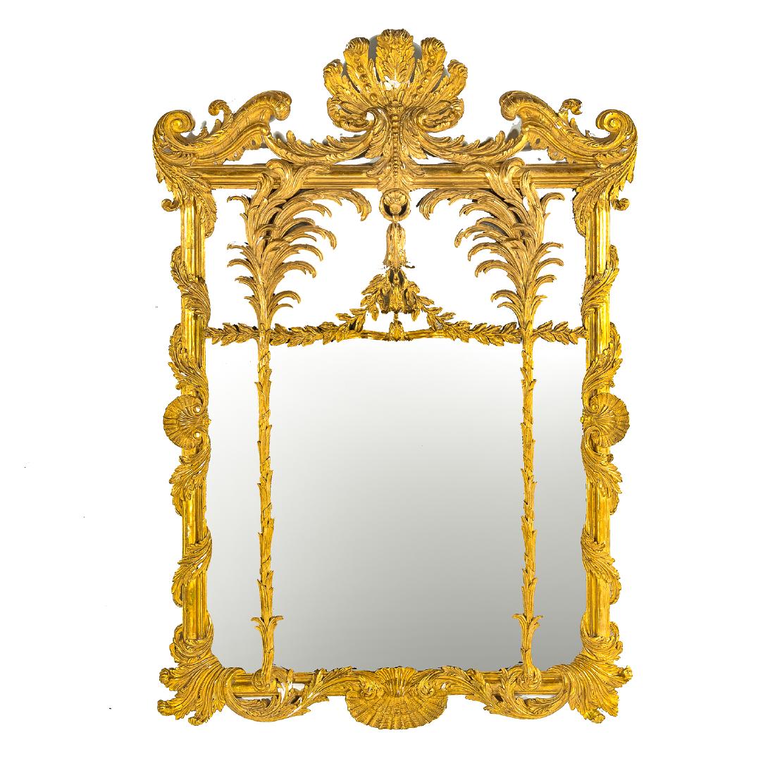 George III style gilt wood mirror (1 of 4)