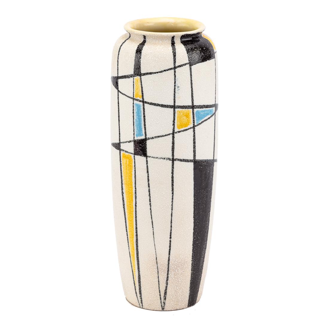 Italian textured glaze art pottery vase (1 of 4)