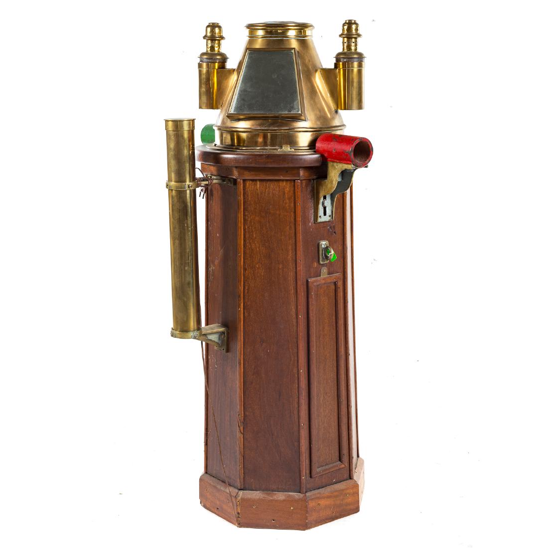 Georg Hechelmann wood and brass ship's binnacle (1 of 6)