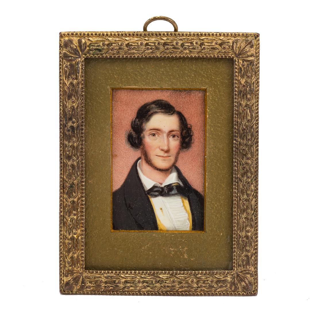American School, portrait miniature of gentleman (1 of 3)