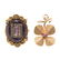 A Lady's Vintage Ring & Flower Charm in 14K