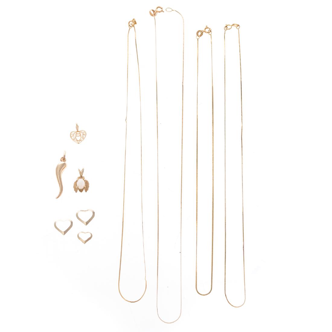 A Collection of 14K Gold Chains and Pendants (1 of 5)