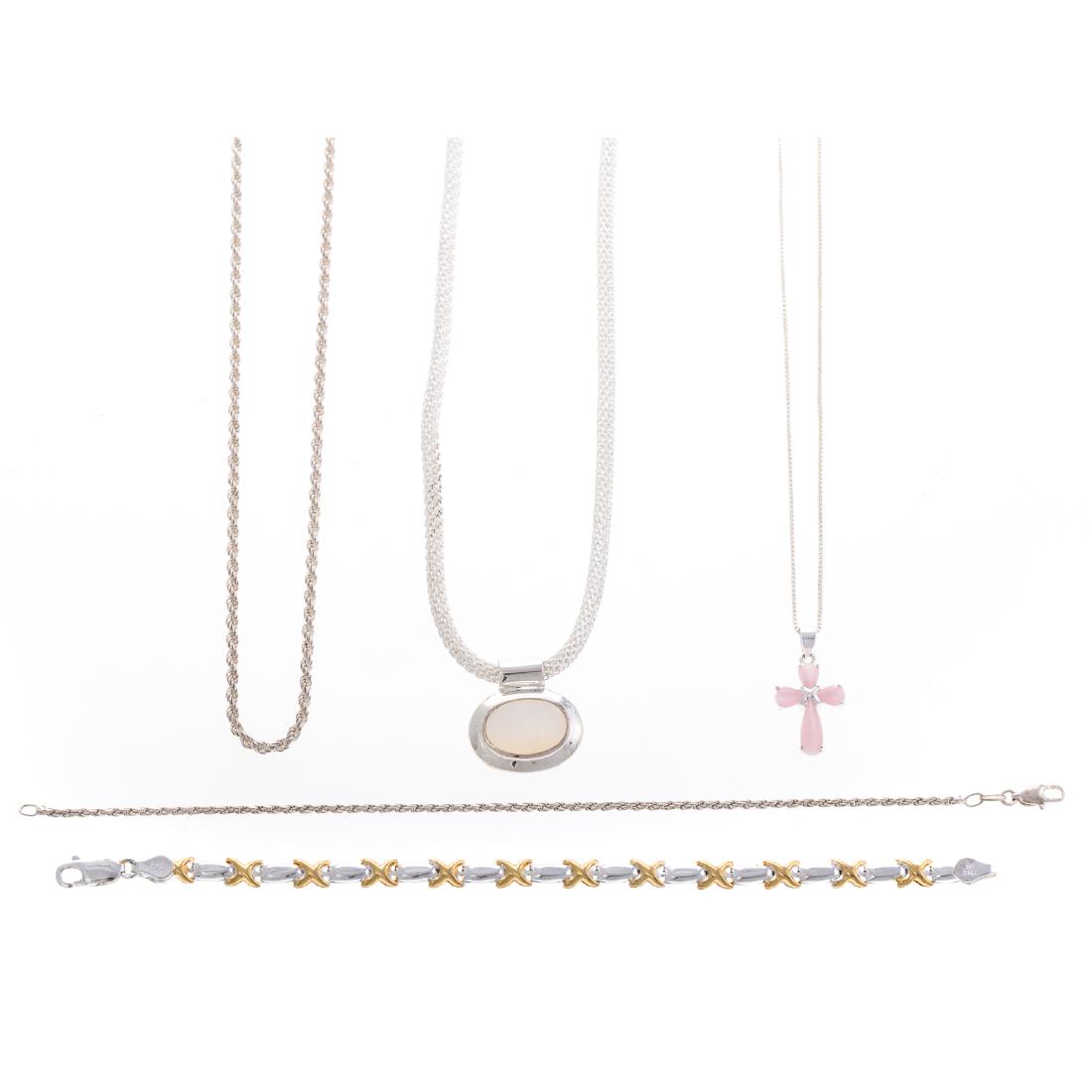 A Lady's Collection of Sterling Silver Jewelry (1 of 8)