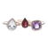 A Trio of Lady's Gemstone Rings in 10K Gold