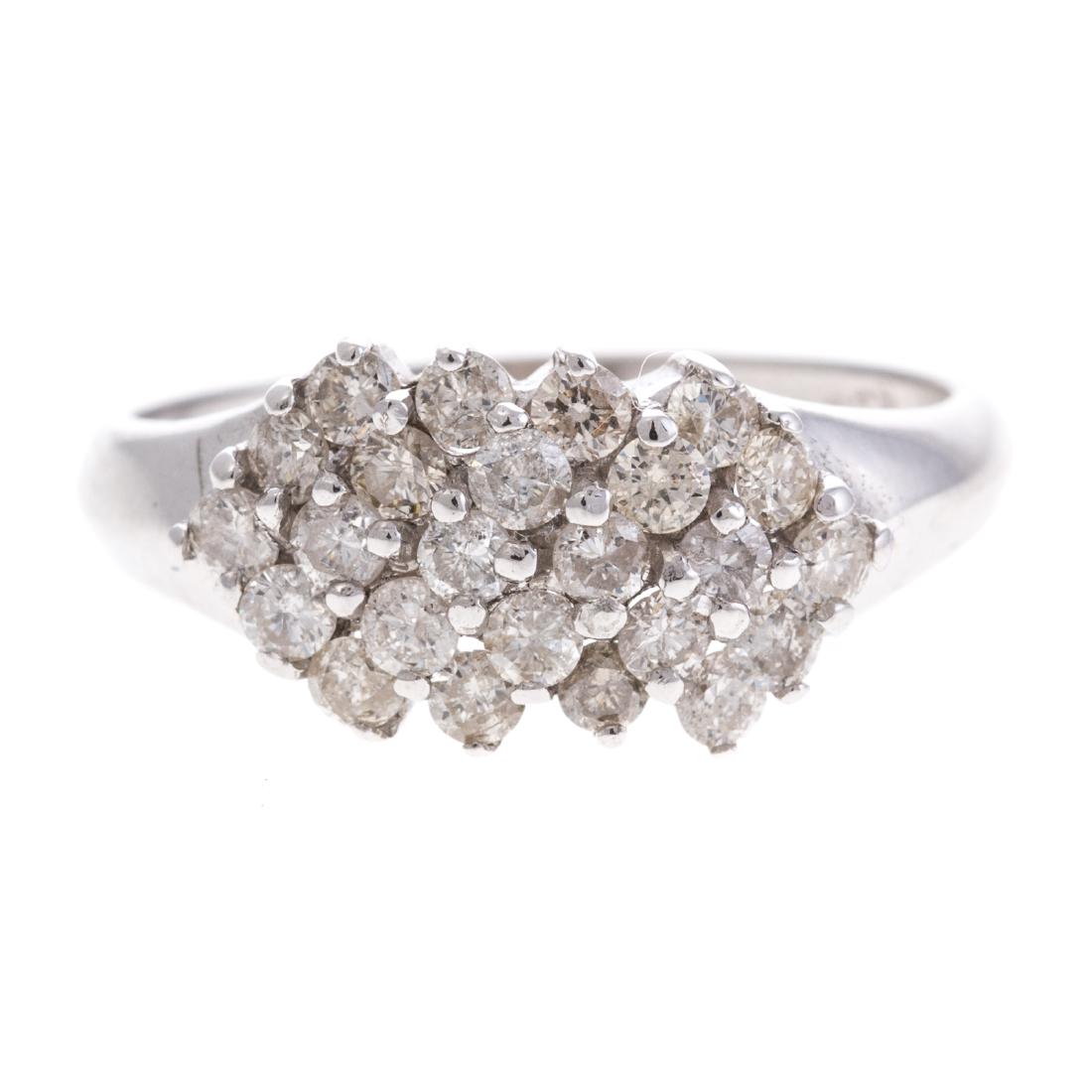 A Lady's Diamond Cluster Ring in 14K Gold (1 of 4)