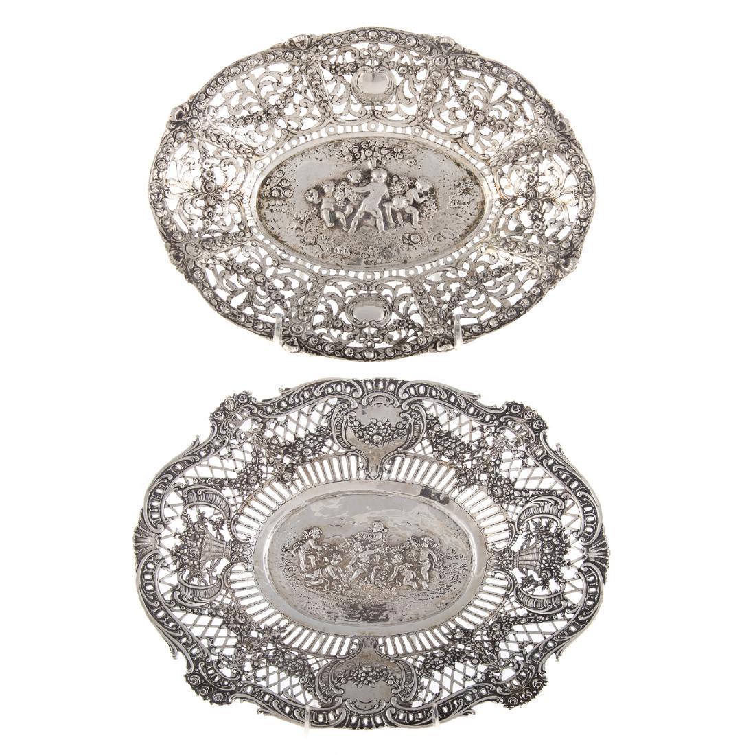 Two German silver baskets (1 of 8)