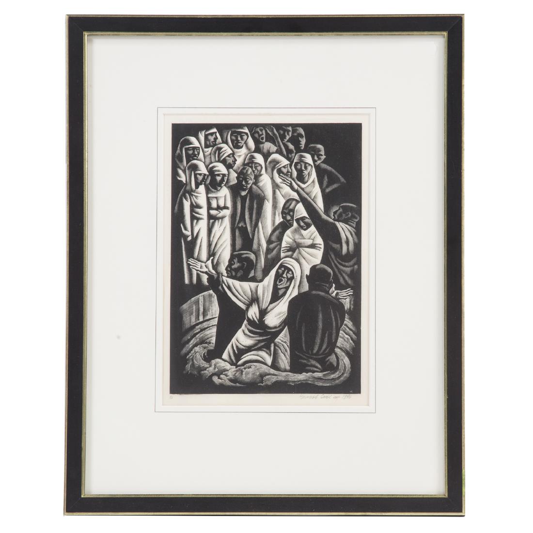 Howard Norton Cook. "River Baptism," woodcut (1 of 4)