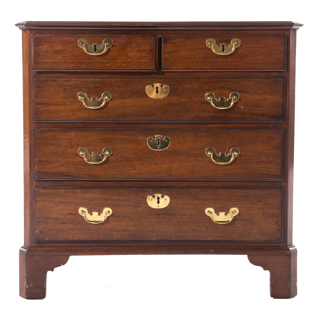 George III style mahogany chest of drawers (1 of 3)