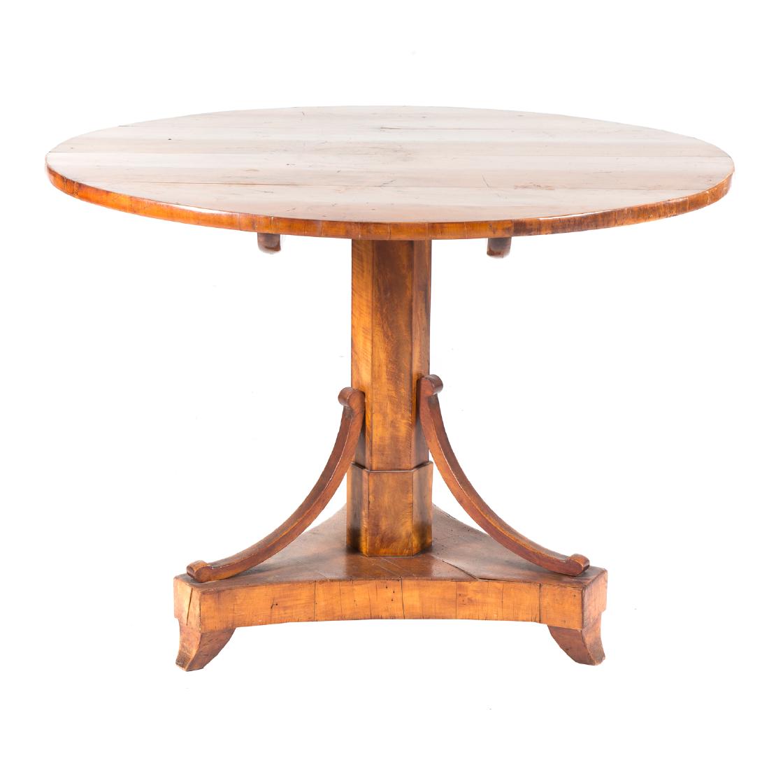 German Biedermeier cherry veneer tilt-top table (1 of 6)