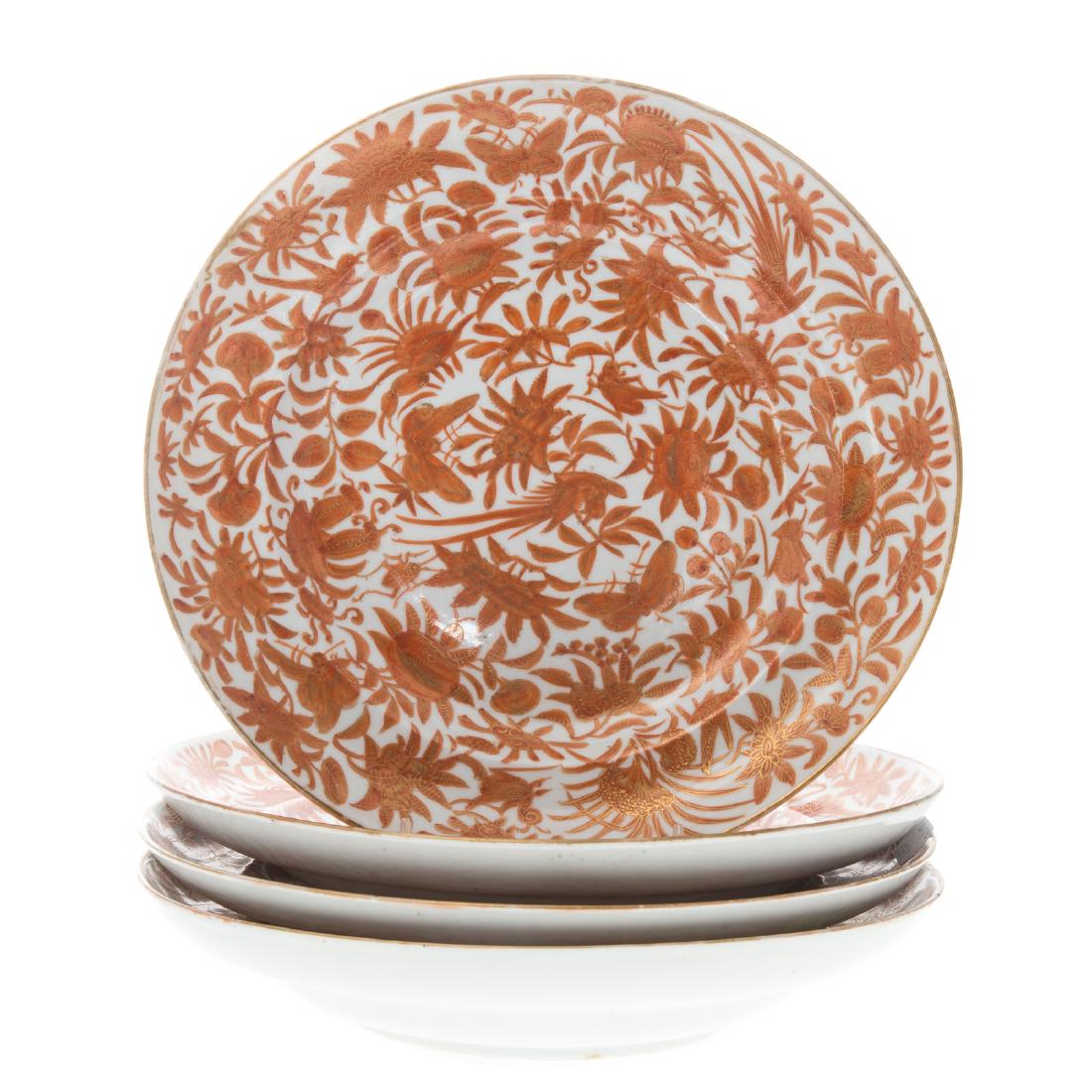 4 Chinese Export Sacred Bird/Butterfly soup plates (1 of 4)