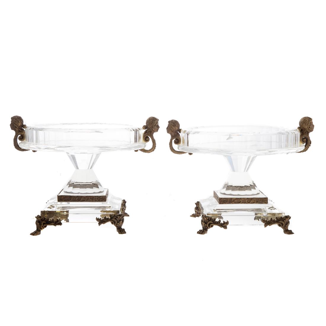 Pr continental gilt metal mounted crystal compotes (1 of 5)