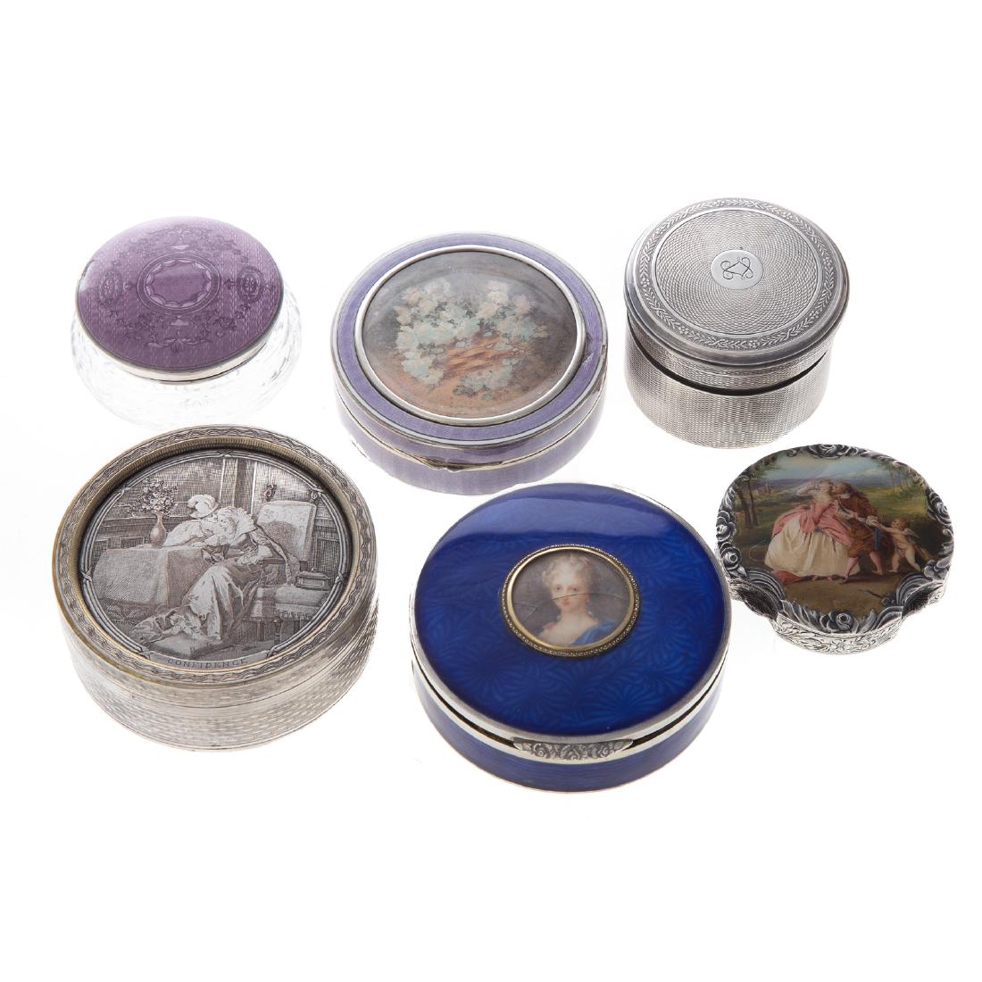 Trio of Victorian silver dresser boxes (1 of 9)