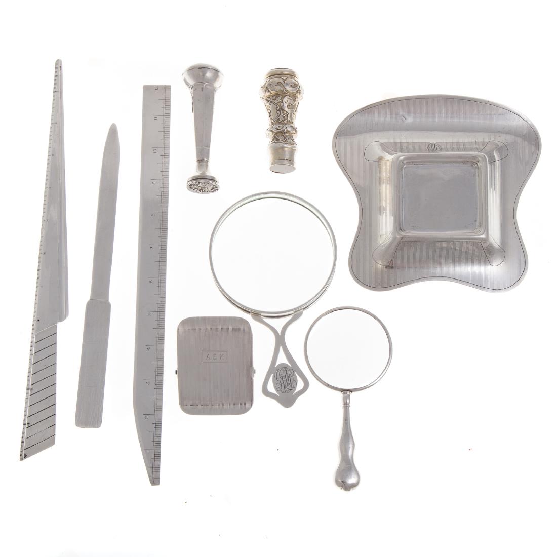 Nine vintage sterling desk accessories (1 of 7)