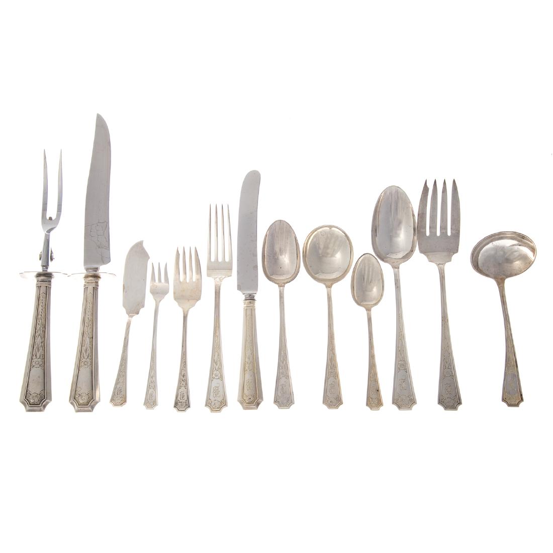 Gorham "Fairfax Engraved" sterling 74-pc flatware (1 of 5)
