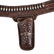 Cowboy tooled leather gun rig, single holster - 2