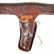 Cowboy tooled leather gun rig, single holster - 2