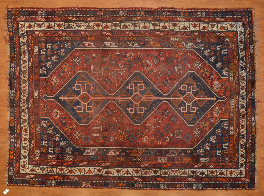 Antique Shiraz rug, approx. 7.8 x 10.4 (1 of 5)