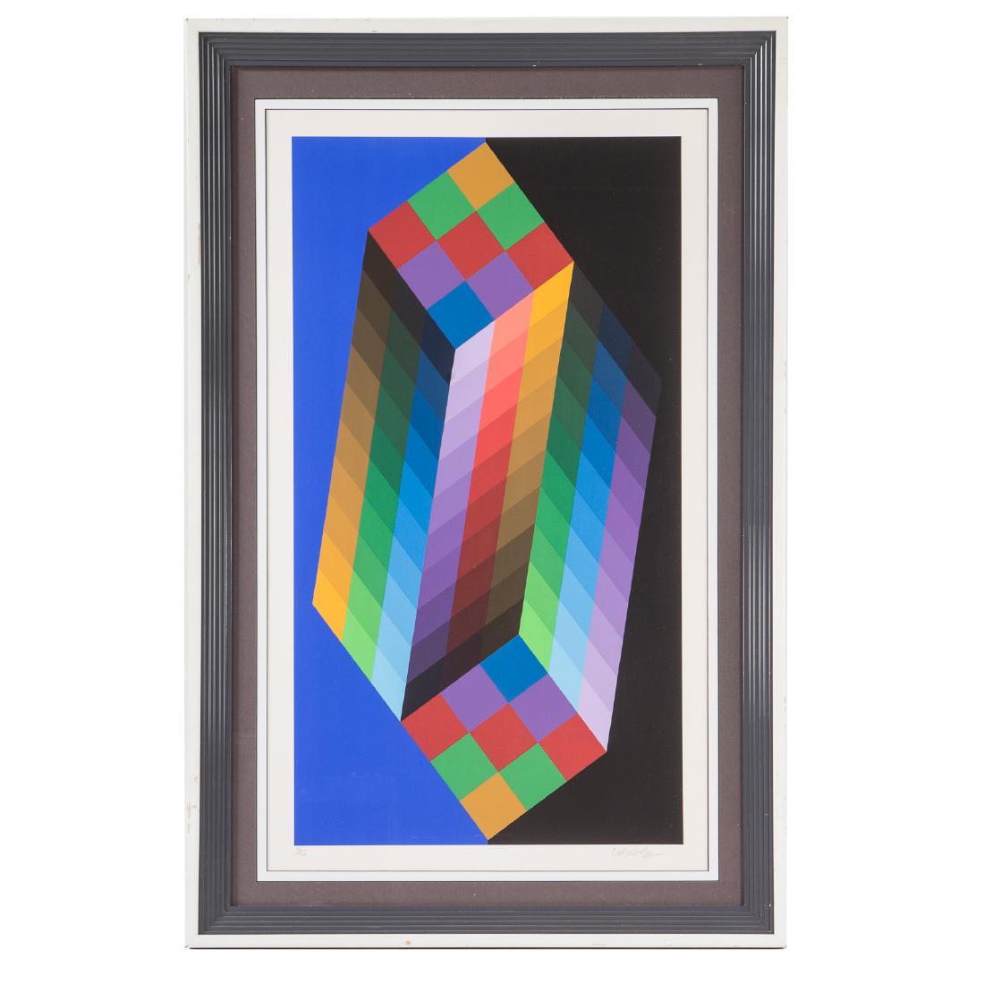 Victor Vasarely. "Torony III", serigraph (1 of 5)