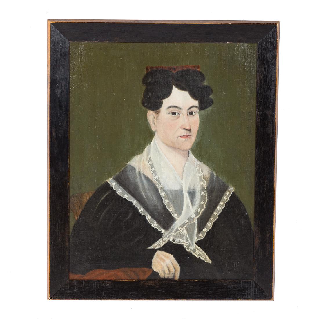 American School, 19th c. Portrait of a Woman, oil (1 of 4)