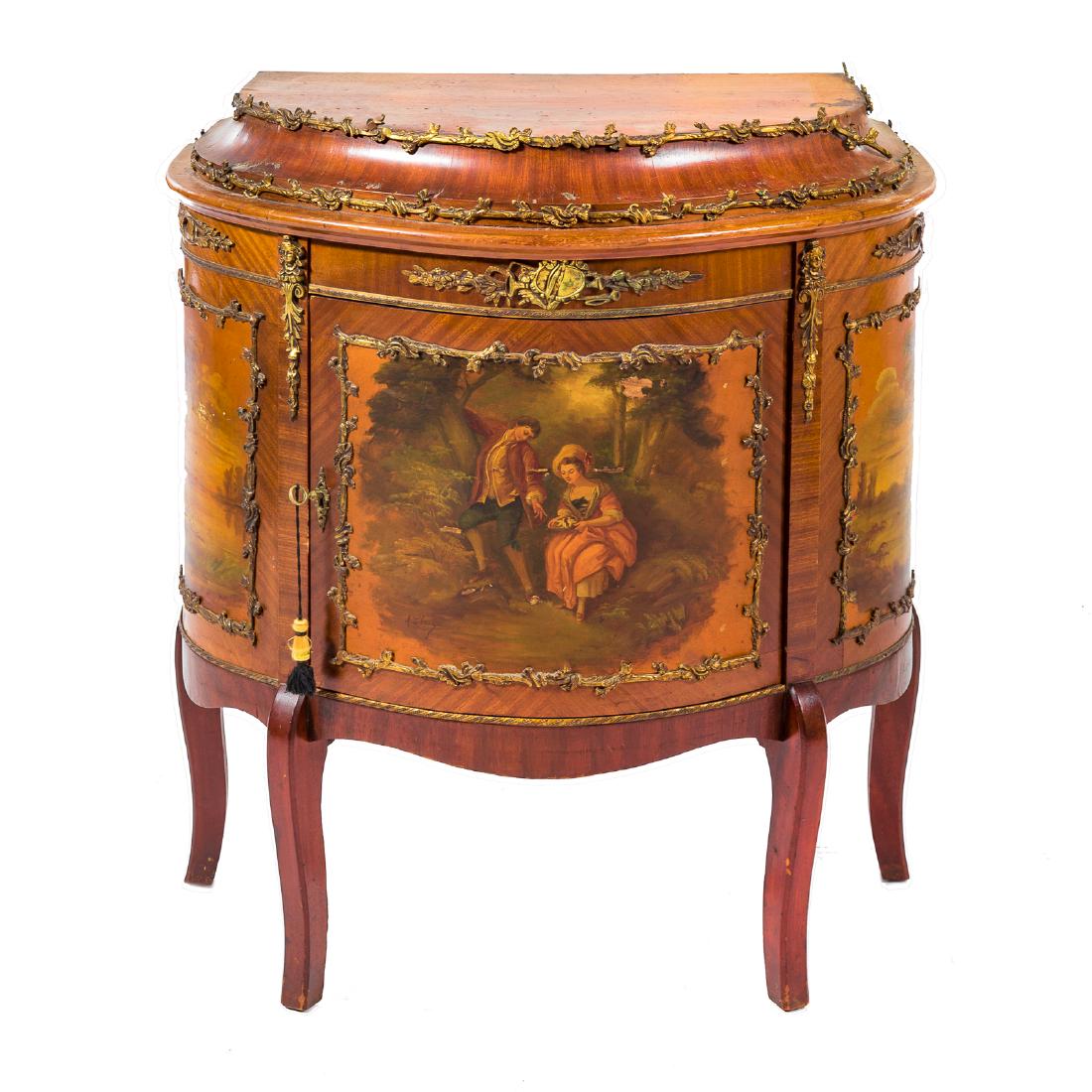 Louis XV style kingwood brass-mounted commode (1 of 5)
